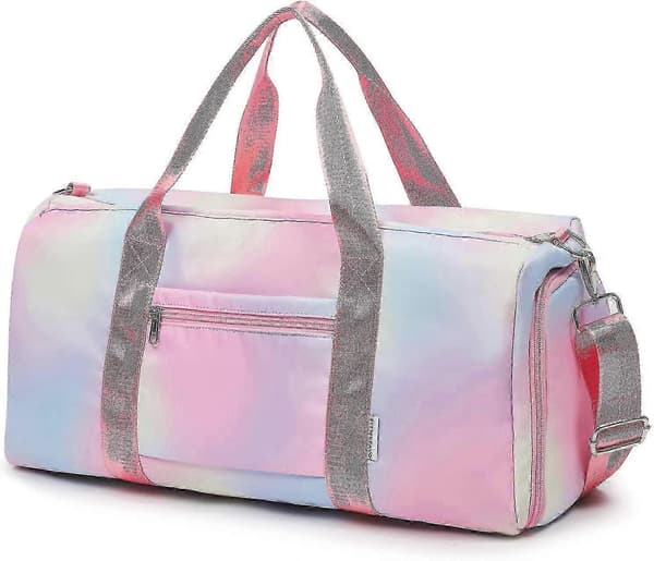 Duffelbag for jenter, weekendbag, dansebag med sko, våtlomme