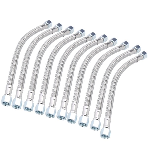 10 st 14 x 1,5 mm Gjuten stålslang Flexibel metallslang för luftkompressionsmaskin 35 cm