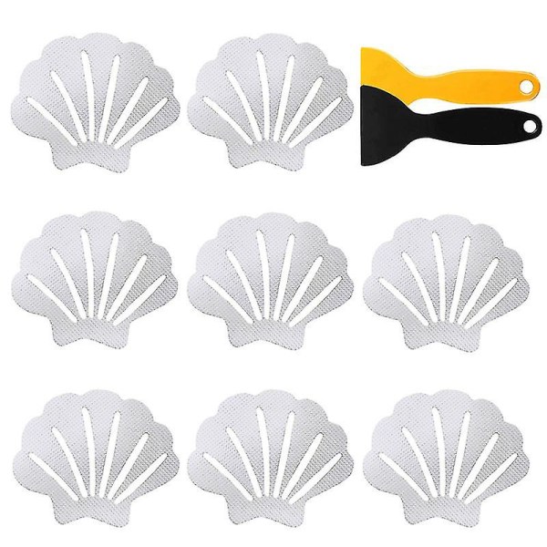 Shell Badeværelse Anti-Slip Sticker 7 * 9 cm (12 stykker) Gennemsigtig