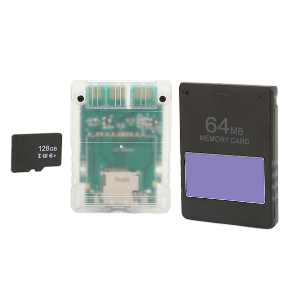 Konsolkortleser Plug and Play Profesjonell kortleseradapter med minnekort 128G 64MB FMCBV1.966 for PS2 Thin