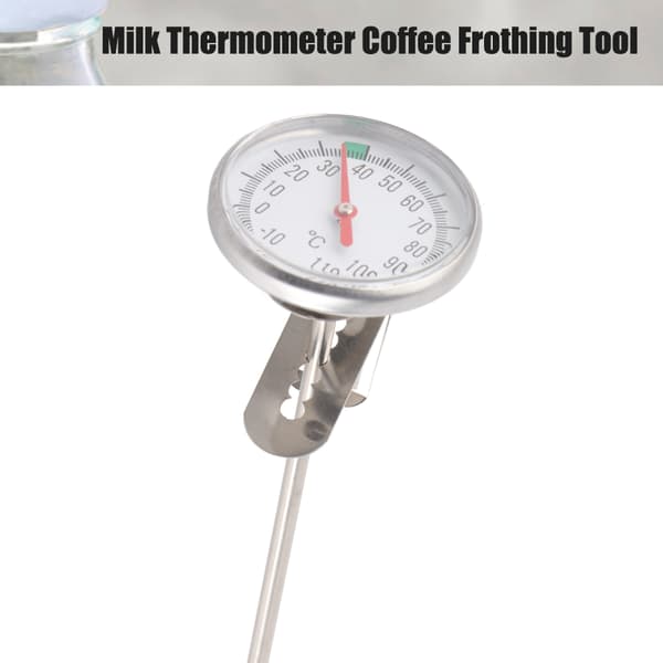 Mælkethermometer i rustfrit stål ‑10~110℃ Let at rengøre kaffe-skumningstilbehør