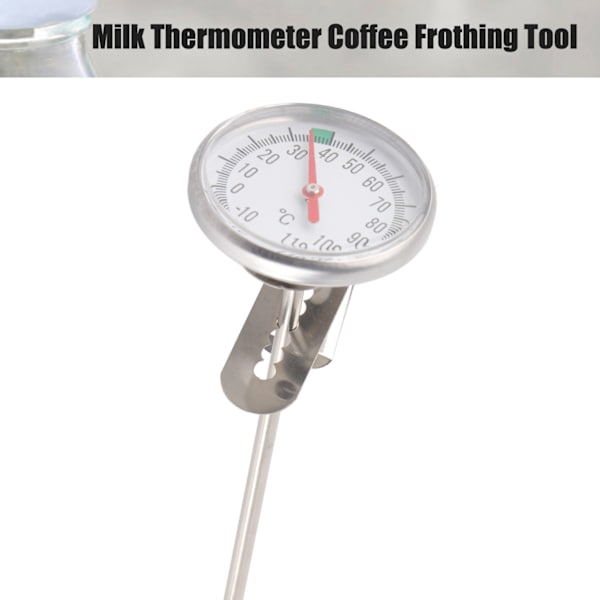 Mjölktermometer i rostfritt stål ‑10~110℃ Lätt att rengöra kaffeskumningstillbehör