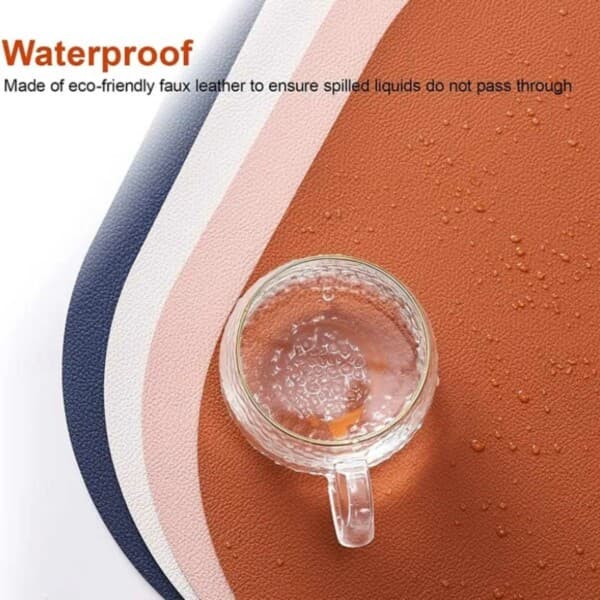 4 kpl pöytätabletti keinonahkaa soikea harmaa 43x30cm harmaa gray