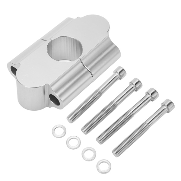22 mm Styrestangsbeslag 30 mm løftehøjdeforøgelse til Suzuki RM125 RM250 RMZ250 RMZ450 RMX450Z Sølv