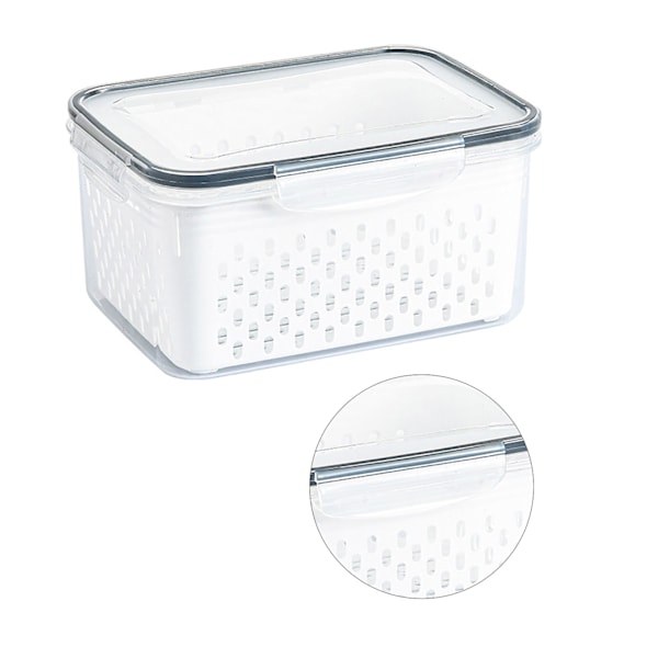 Avloppsförvaringskorg Box Transparent frukt Grönsaksförvaringsbehållare för köksmaterial 3300ML