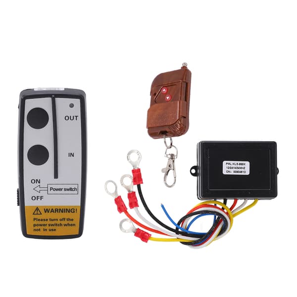 Trådlös Winch Remote Control Key Receiver Kit 75ft Long Distance DC 12V 24V Universal