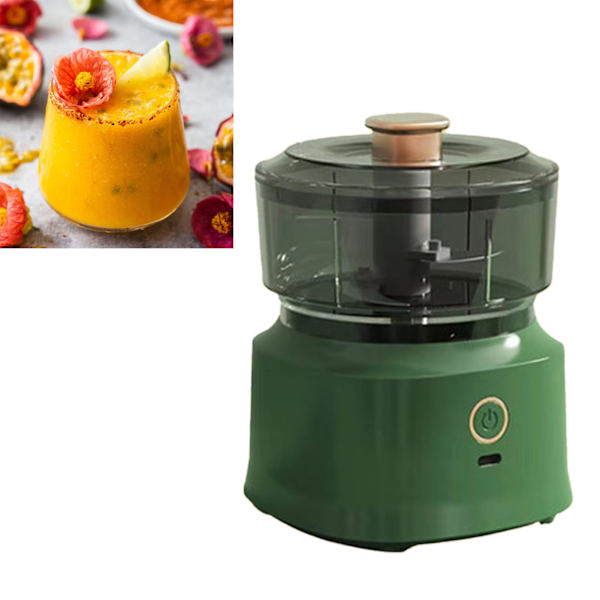 Elektrisk kødhakker blender Multifunktionsblade i rustfrit stål Effektiv sikker madblender til køkken Lysegrøn