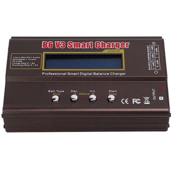 Smart Laddare Multifunktion 80W Maximal Säkerhet Bred Kompatibilitet B6 V3 Balansladdare för Liion Lipo Pb Batteri