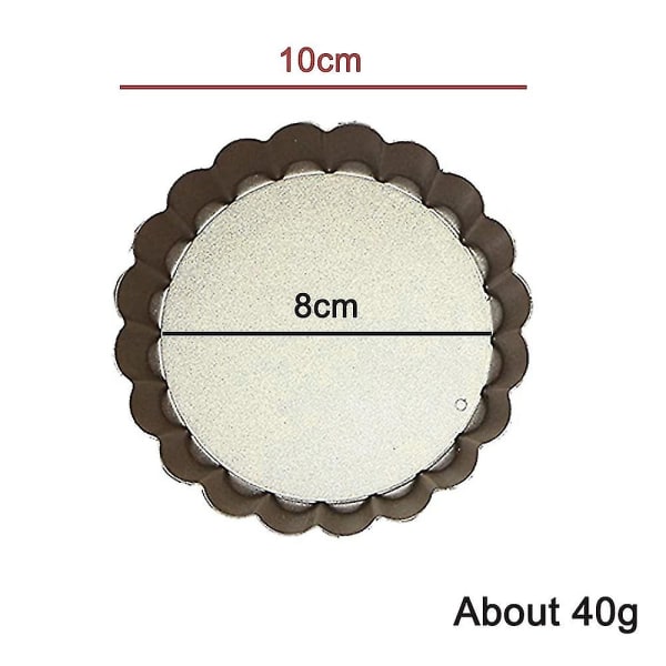 6 stk Mini tærteform Quicheform, rund med non-stick belægning