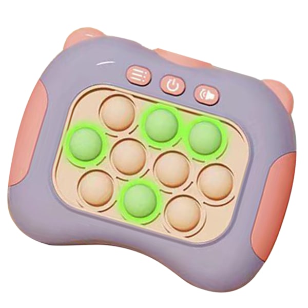 Quick Push Bubbles Spelleksak Pedagogisk dekompression Light Up Pop Pusselleksak för vuxna Barn Äldre Taro Lila