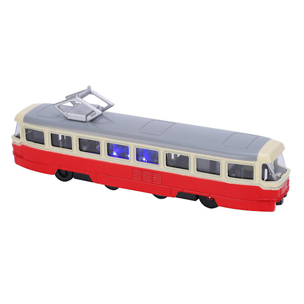 1:90 Lastuauto Vetoauto Leikkiauto Lapsille Metalli Simulointi Automalli Koriste Valoilla ja Äänillä (Punainen)