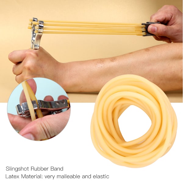 1/3/5M 3050 Naturlatex Slingshots Slangband för jaktskytte(5 meter)