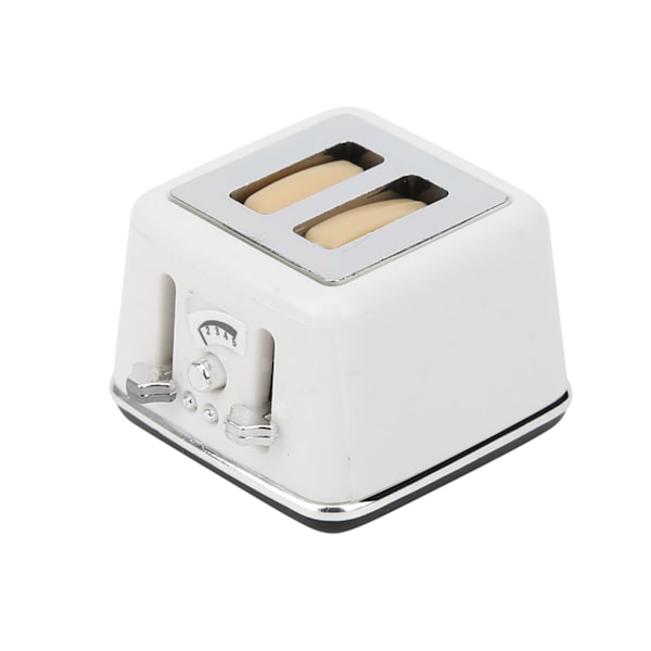 1:12 Miniature Hus Hvidt Brødmaskine Model Simulering Mini Sød Brød Dekoration Legetøj Hvidt Brødmaskine
