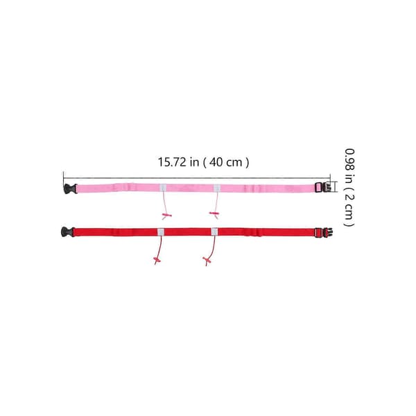 st triatlonnummerbælte med reflekterende design (rød og pink)