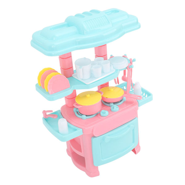 48 PCS Kitchen Toy Set Integrated Realistic Interesting Immersive Smooth Edges Interactive Play Kitchen Set for Pretend Play