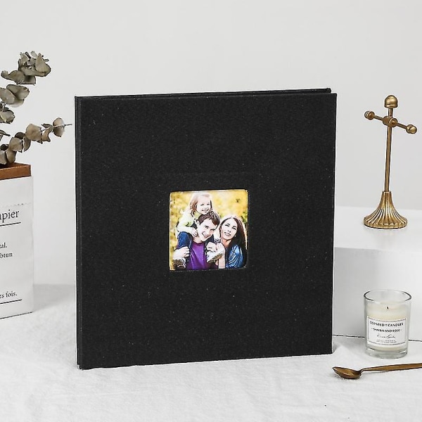 Suuri valokuva-albumi itseliimautuva kuviin Magneettinen leikekirjaalbumi tee itse 40 tyhjää sivua Black