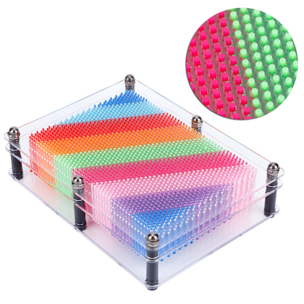 3-dimensionell Pin Art Board-leksak för skulpturer Barn Vuxna Lärande present Pedagogisk leksak
