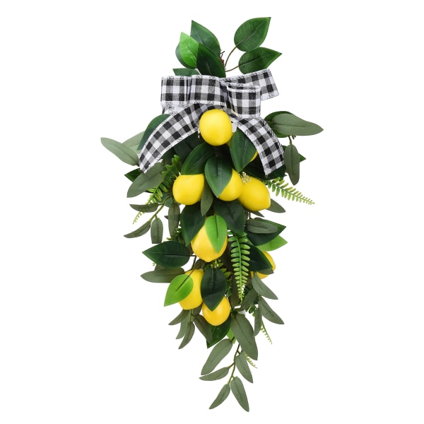 60CM spring lemon willow leaf hanging tree home living room wall hanging green decorative pendant door hanging