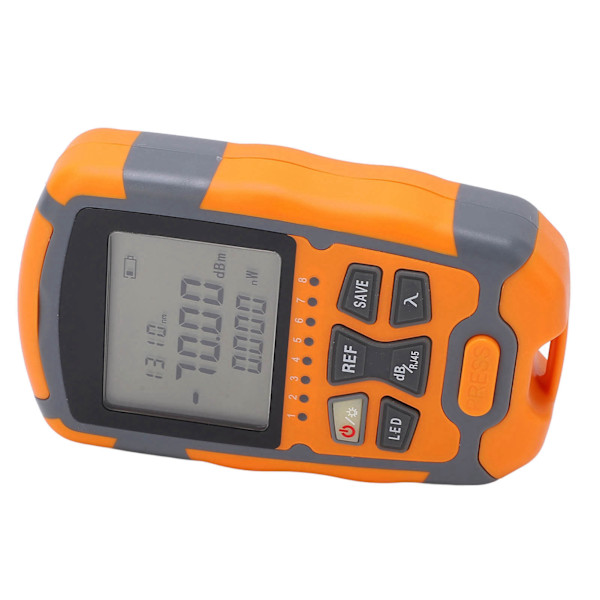 Mini optisk effektmeter Bærbar optisk fiberkabeltester multimeter med LED-lys