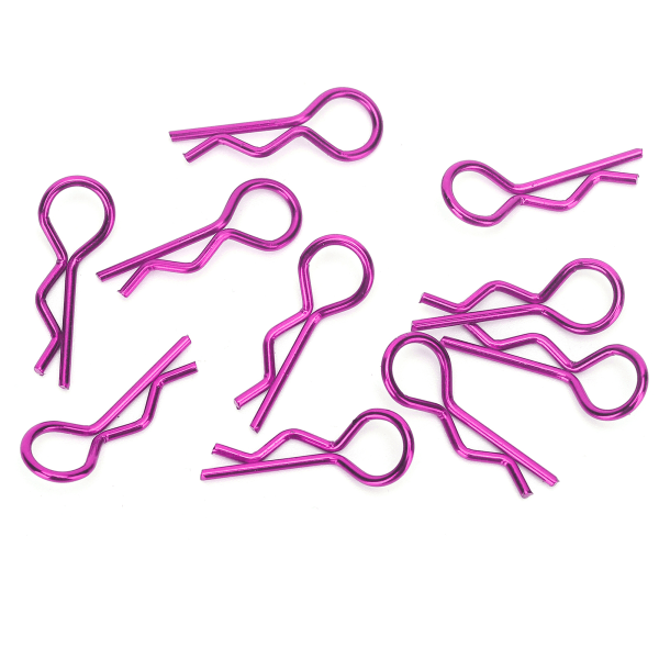 10st RC Car Shell Clip RShape metallkroppsklämmor Pins för 1/5 1/6 1/8 1/10 RC Car (Violet ) Violet