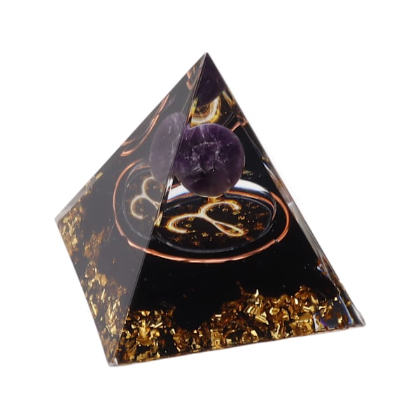 5 cm Orgonitpyramid för positiv energiläkning Kristallpyramidmeditation Orgonitpyramider Chakra Zodiac Energy Generator Aries