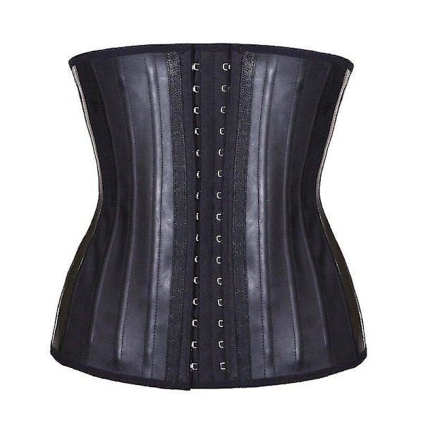 Midjetränare Korsett Dam Body Shaper 25 Stålfjädrar Slankande Underkläder - Svart