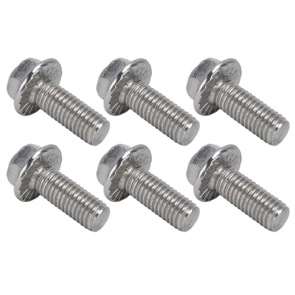 20 stk M10x1,5 skruveskruer A2-70 rustfritt stål, flens sekskantbolt med pakning DIN6921M10x25