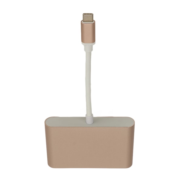 USB 3.1 Typ C till VGA Adapter Hub PD 3 i 1 dockningsstation Aluminium Typ C till VGA Adapter Rose Gold