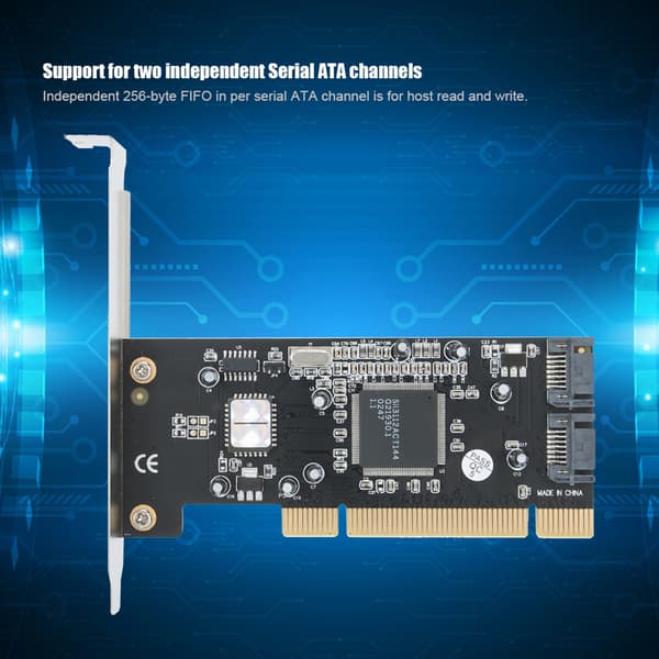 RAID PCI SATA150 2-kanals arraykort for Windows 98SE/ME/NT4.0/2000/XP/Vista/Win 7