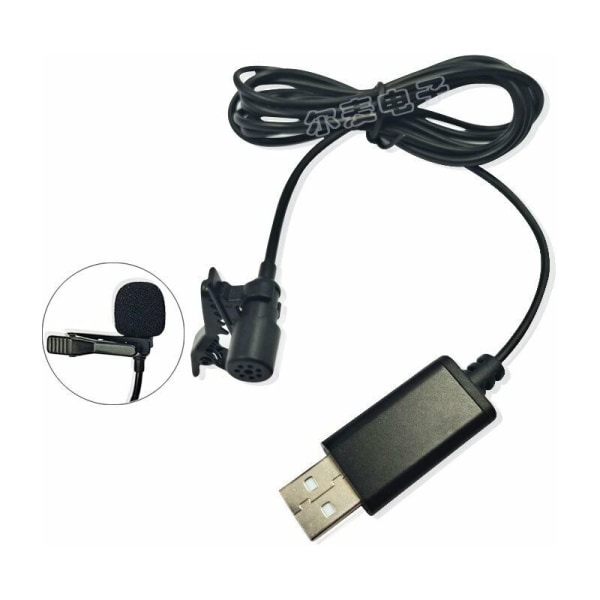 Mini omnidireksjonell stereo USB-mikrofon til klips bærbar 150 cm for datamaskin-PC
