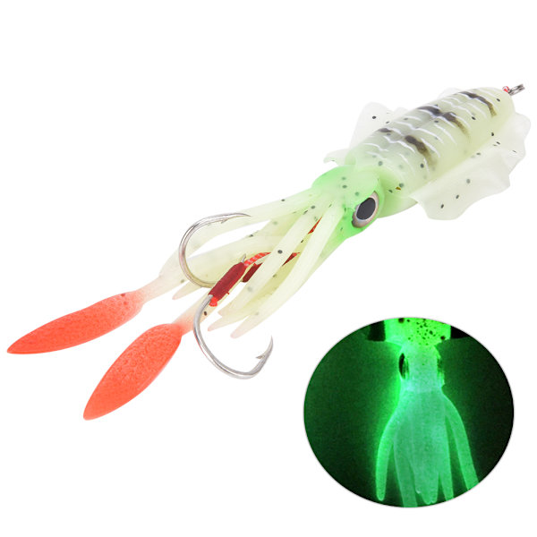 Myk Lysende Fiske Agns UV Blekksprut Blekksprut Fiskeutstyr Tilbehør 5#
