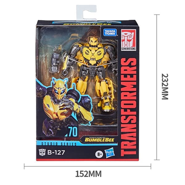 4,5-tommer Hasbro Transformers Toys Studio Series Transformers: 70 Bumblebee Actionfigur Samlermodel