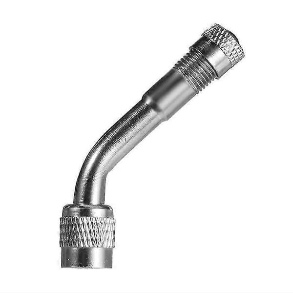 Mässingsluftdäckventil Schrader-förlängning Däckventilförlängare Cykel Bil Motorcykel Ventiladapter Däckslangförlängningsadapter 6135 Degree Silver
