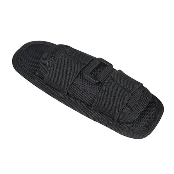 Ficklampa Bältesfodral 360 Grader Roterbar Nylon Anti-Riv Scratch Bärbar Ficklampa Bälteshållare för Utomhus Svart
