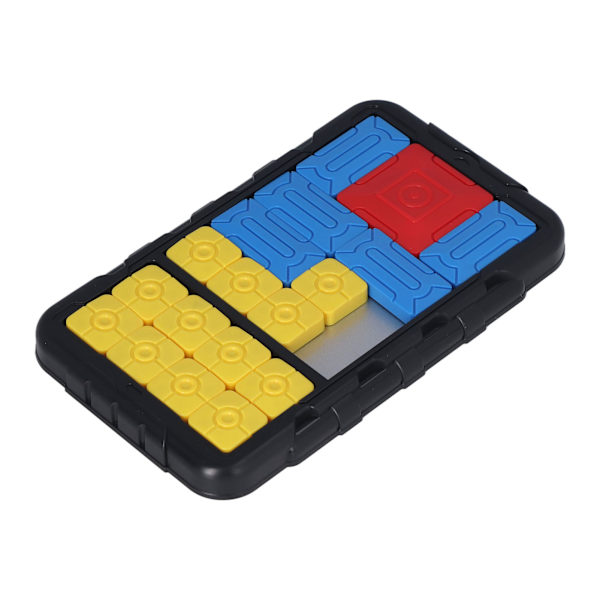 Kids Sliding Puzzle Board Utveckla logiskt tänkande utmaningar Handhållna pussel Leksak för barn Svart