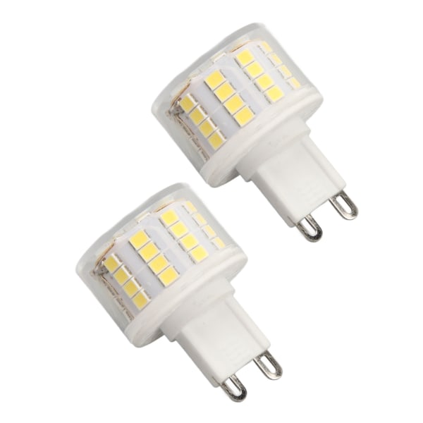 2 stk G9 LED-pære 600LM 52 Perler G9 Sokkel Glødepære 6W 240V for Bordlampe Vegglampe Lysekrone