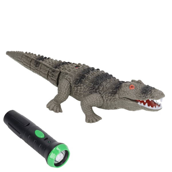 RC Crocodilian Toys Innovativ infraröd ljussensor Ljudeffekter Fjärrkontroll Simulering Crocodilian Model för vuxna