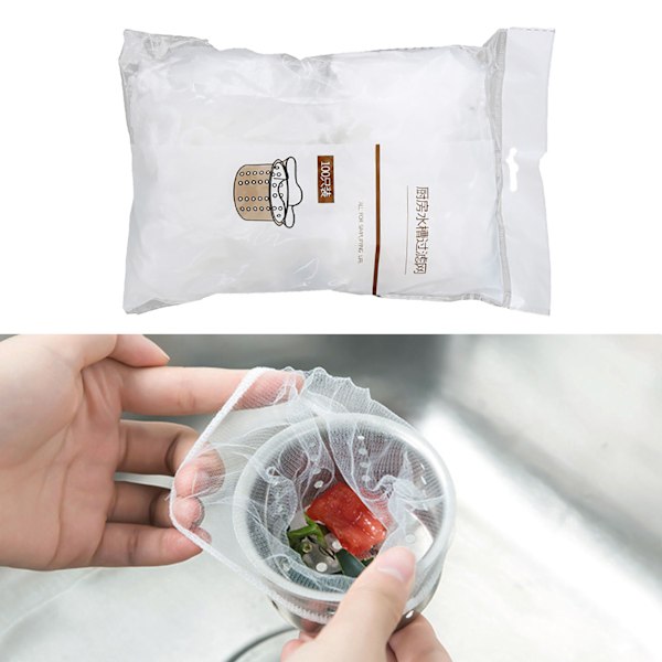 Diskbänk sopfilter nät polyester hög densitet engångs elastisk luktfri 100 st.