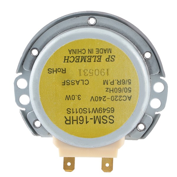 Sopii LG 6549W1S011S Mikroaaltouunin pyörivään lautaseen SSM‑16HR Mikroaaltouuni Synkronimoottori AC 220‑240V