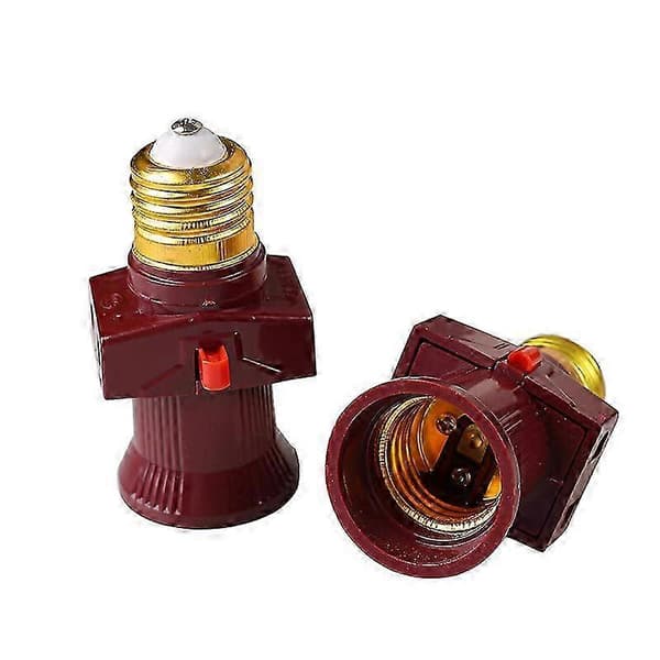 E27 Sockel med strömbrytare, 2-pack, 6A 250V Energiklass A[LD]