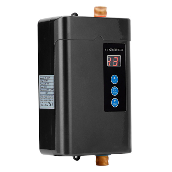 Keittiö Mini Sähköinen Vedenlämmitin Välitön Säiliötön Vedenlämmitin Lämmitin Musta EU-Pistoke 220V 4000W