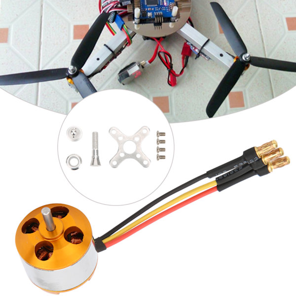 Professionel A2212 Outrunner Børsteløs Motor Højtydende Motordele til RC Quadcopter 2200KV