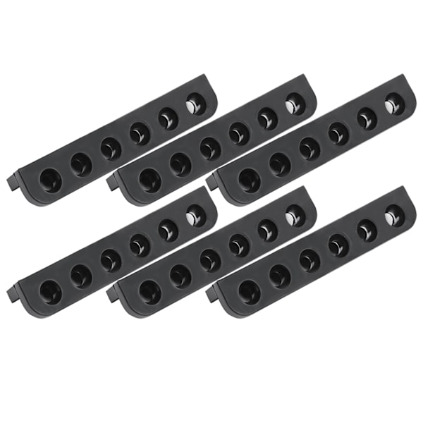 3 Sarjaa 6kpl Biljardisookeritarvikkeet Muovinen Seinään Asennettava Pool Cue Rack -teline 6 reiällä