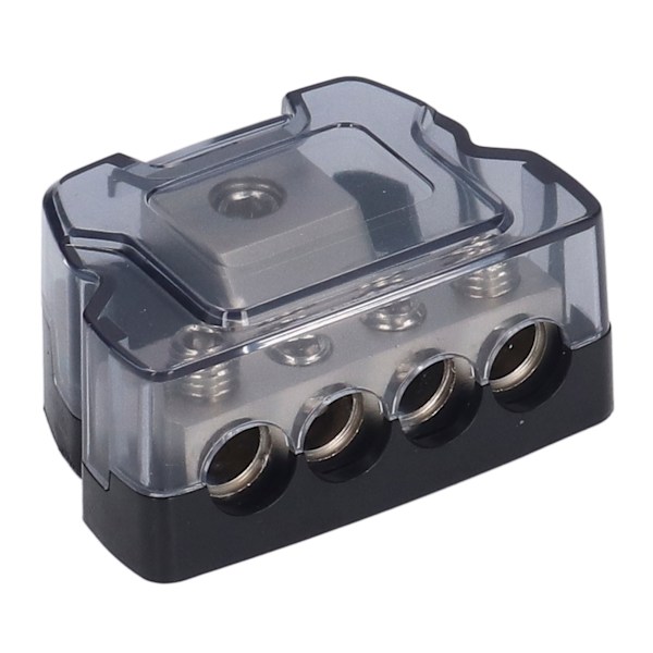 4 Way Power Distribution Block Amp Säkringshållare Jordfördelare Splitter Bilstereoförstärkare