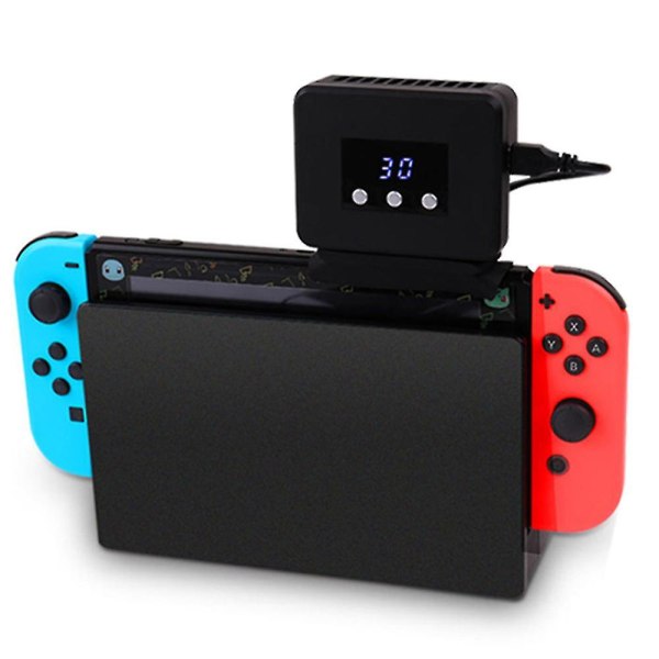 USB Kylfläkt För Nintendo Switch Dock Set Temperatur Display Cooler