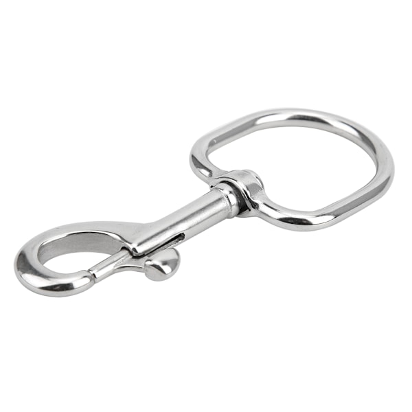 Rustfrit stål enkelt krog lanyard lås 103x45mm