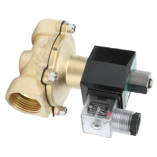 Messingmagnetventil To-vejs Glat overflade Nem installation Robust Holdbar Normalt åben magnetventil AC24V