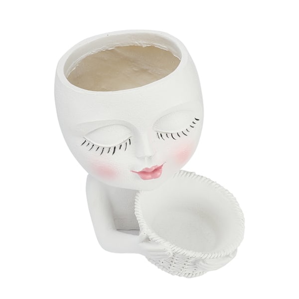 Skyltdocka blomkruka Resin Creative dubbel blomkruka Face blomkruka
