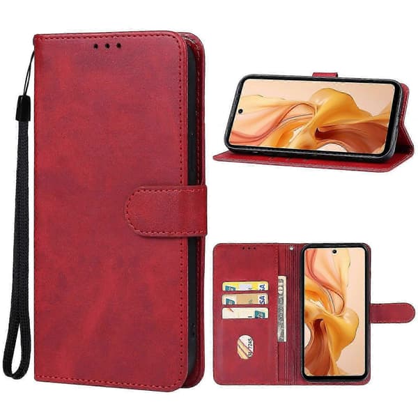 Läderfodral Kompatibel med Ulefone Note 18 Ultra 5G[LD] Red
