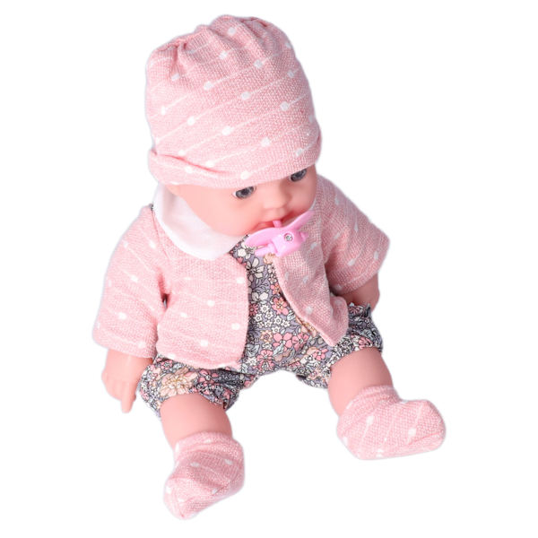 Realistinen Reborn Baby Doll Fashion 12in pestävä valkoinen tyttö pehmeä kehon lelu lapsille Syntymäpäivälahja Q12G-002C-026 Harmaa
